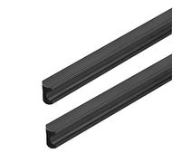 2pcs Drawer Pulls Black Cabinet Handles Double arc Kitchen Door Handles Aluminum Alloy Wardrobe Handle Cabinet Knobs Cupboard Handles Door Levers (Length 1200mm)