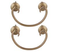 2Pcs Drawer Pulls, Chinese Vintage Style Copper Pull Drawer Handle Knobs for Cabinet Closet Furniture Hardware