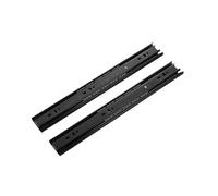 2pcs Drawer Rail Black Cold Rolling Steel 3-Way Drawers Slide Three Section Slides 8 to 20 Inch 3 Way Sliding Tracks Furniture Rails(DG203 22 Inch)