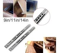 2pcs Drawer Runner Rails Steel Ball Bearing Groove Side Mount Slide Rails for Silent and Smooth Furniture Drawer Movement (11 inch)