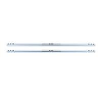 2Pcs Drawer Slide Rails 450x17mm 15-20kg Load Capacity Galvanized Steel Ball Bearing for Smooth Operation, Kitchen Cabinets, Wardrobe Closets, Tool Storage