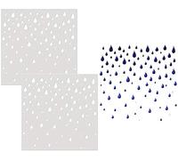 2Pcs Drawing Stencils Templates, Raindrop Layering Stencils Drawing Colour Spray Stencil, for Embossing DIY Card Crafts