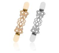 2pcs Dress Clips Back Cinch, Elegant Vintage Shirt Clothes Clips, Waist Cincher Clasp, Tie Up Sweater Clips, Cardigan Collar Shawl Scarf Brooch for Women Decor, Prevent Clothing from Slipping Off