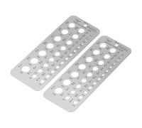 2Pcs Drill Bit Gauge Measurement Tool, Stainless Steel Drill Bit Sizer with 29 Holes Metric and Imperial, 1/16 to 1/2 Inch Index for Mechanics and DIY Work