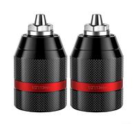 2pcs Drill Chuck Compatible with 12 20UNF Thread Electric Drills Keyless Self Tightening Design for Stable Clamping in for Precision Workshop Tasks