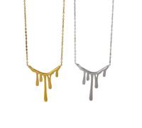 2PCS Dripping Liquid Pendant Necklace | Melting Drop, Statement