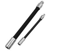 2pcs Drive Socket Extension Bars Flexible 1/4 And 1/2 With Anti Seizure Ball And Spring Technology, For Ratchet And Drill Use