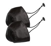 2pcs Driving Shoe Heel Cover Protectors, Wear Resistant PU Brown | Adjustable Rope Length, Protective Barrier between Shoe and Floorboard, for Car Use and Comfortable Wear