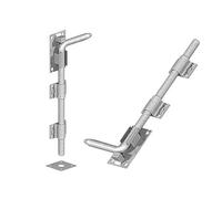 2pcs Drop Down Bolts for Gates, Gate Drop Bolts, Heavy Duty Gate Bolt - Gate Drop Bolts for Wooden Gates - Stable Door Bolt - Galvanised Gate Bolt, Garage Door Bolts - (18")