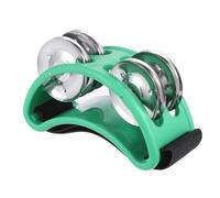 2PCS Drum Companion Hand Foot Jingle Children Musical Educational Tambourine Percussion Instruments For KTV Party for Party(Green)