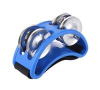 2PCS Drum Companion Hand Foot Jingle Tambourine Musical Percussion Elastic Nylon Strap Instruments Accessories For Musicians(Blue)