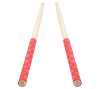 2Pcs Drum Grips Anti-Slip Sweat Absorbing Covers for 5A 7A 5B 7B - Heat Shrink Installation Black Blue Red Yellow Green(Red)