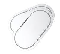 2PCS Drum Head Patch, Drumhead Patch Protector Anti Abrasion Drum Sticker for Practice Performance (Double Pedal White