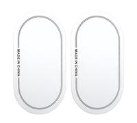 2PCS Drum Head Patch PET Drumhead Patch Protector Drum Skin Patch with Overtone Control for Practice Performance (Double Pedal White)