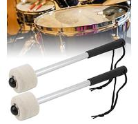 2Pcs Drum Mallet,12.2 X 1.9in Bass Drum Mallet Drum Stick Wool Felt Drum Stick Bass Drum Mallet Stick Portable Non Slip Instrument Band Accessory Part