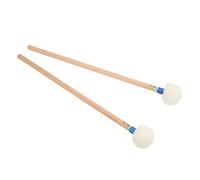 2Pcs Drum Mallet Kit, Wooden Handle Felt Head Drum Sticks, Professional Non Slip Instrument Accessory Set for Bass Drums, Timpani and Snare Drums, Includes 2 Mallets with Maple Woo (Blue)