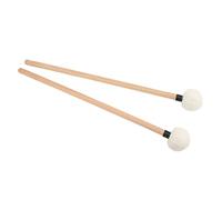 2Pcs Drum Mallet Kit, Wooden Handle Felt Head Drum Sticks, Professional Non Slip Instrument Accessory Set for Bass Drums, Timpani and Snare Drums, Includes 2 Mallets with Maple Woo (Black)