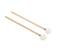 2Pcs Drum Mallet Kit, Wooden Handle Felt Head Drum Sticks, Professional Non Slip Instrument Accessory Set for Bass Drums, Timpani and Snare Drums, Includes 2 Mallets with Maple Woo (Purple)