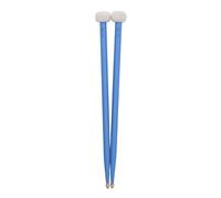 2Pcs Drum Mallet Set, Felt Head with Sturdy Maple Handle, Non Slip Design, Lightweight and Compact, outstanding for Playing Bass Drum, Timpani, Snare Drum and More (Blue)