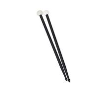 2pcs Drum Mallets 42.3cm Length Nylon Felt Drumstick Anti Slip Percussion Sticks Double Sided Drum Sticks Black