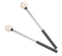 2Pcs Drum Mallets Felt Head with Stainless Steel Handle Sturdy Percussion Sticks for Drum Designed to Relieve Hand Fatigue and Produce Beautiful Sounds