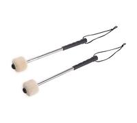 2Pcs Drum Stick Wool Felt Percussion Mallets with Stainless Steel Handle Timpani Big Hammer for Band Drums Drum Sticks for Trucks Timpani Percussion Cosplay Cover Funny Children
