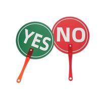 2pcs Dry Erase Answer Boards Classroom Voting Paddles with Yes No Response Signs Lightweight Plastic Design for Student and Teacher Interaction in Classroom Participation