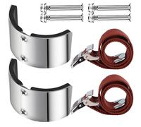 2Pcs Dry Wall Stilt Replacement Part Stilt Bend Plates Aluminum Alloy Curved Plate Metal Stilts Accessories Straps Kits for Fixed Legs