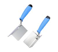 2Pcs Drywall Corner Hand Tool Set Inside and Outside DIY Knife Corner Trowel Concrete Finishing Tool for Edging 9.06inch