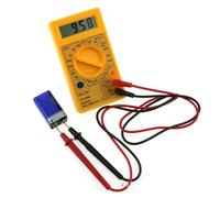 2Pcs DT-830B Handheld Digital Multimeter Ammeter Voltmeter Digital Display Universal Tester Meter(Yellow)