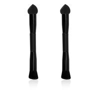 2pcs Dual Ended Hairline Powder Brush, Black Hair Shadow Makeup Brushes with Sponge Head and Nylon Bristle for Hair Concealer Contouring Root Touch up