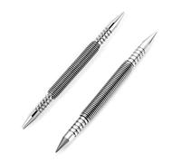 2pcs Dual Head Nail Setters, (1/32-1/16 Inch) (3/32-1/8 Inch) Spring Loaded Center Punch Spring Nail Setter Punch Set Hammerless Nail Set Tool Door Hinge Pin Removal Tool with 5000 PSI Impact Force