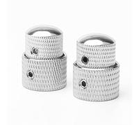 2PCS Dual knurled Concentric Knobs Tuning Control,Tone & Volume Knobs Chrome