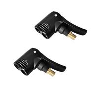 2Pcs Dual-Use Bike Valve Adapter - Presta Valve Pump Connector Head for Road/Mountain Bikes, Black Aluminum Alloy Tire Inflation Tool Compatible with Track Pumps and Tubes Accessories