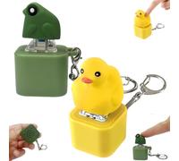2PCS Duck & Frog Keyboard Fidget Toy, Frog Quacking Fidget Toys, Ducky Fidgets Keyring with Lights and Sounds, Funny Clicker Ducks Frog Toys for Stress Anxiety Relief