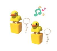 2pcs Duck Quacking Fidget Toy, Quacking Duck Fidget Toy Keychain, Quackey Fidget Toy That Quacks, Duck Keyboard Keychain, Key Board Clicker Sensory Toys & Stress Reliever