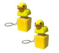 2PCS Duck Quacking Fidget Toy - Rechargeable Quacking Duck Keychain, Quacking Duck Stress Reliever with Lights, Fun & Portable Anxiety Relief Toy (A)
