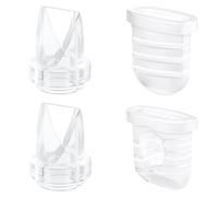2pcs Duckbill Valves and 2pcs Silicone Diaphragms Compatible with eufy E10/S1/S1 Pro, Lansinoh Discreet Duo/NCVI S32/Nuliie S32/NICEGREEN Life S32/Zooawa S32 Breast Pump Replacement Parts
