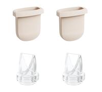 2pcs Duckbill Valves and 2pcs Silicone Diaphragms Compatible with eufy S1 Pro/S1/E10/E20 Breast Pump, Replace for Lansinoh Discreet Duo/NCVI/NICEGREEN/Nuliie/Zooawa S32 Breast Pump Parts