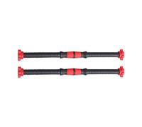 2pcs Dumbbell Handle Bars 50cm Steel Plastic Red with 4 Nuts