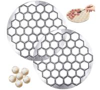 2Pcs Dumpling Maker, Russian Ravioli Maker with 37 Cavities Aluminum Alloy Ravioli Mold 10" Dia. Siberian Pelmeni Meat Dumpling Press Machine Home