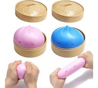 2pcs Dumpling Squishy, Suitable for Stress Relief, Game Kitchen Real Life Design and Educational Role Playing Use