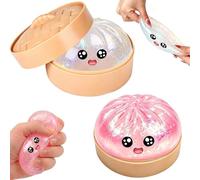 2Pcs Dumpling Squishy Toys, Glitter Mystery Squishy Dumpling Toys, Soft Dumplings Squishies, Slow Rising Fidgets, Dumplings Stress Balls for Adults Kids, Squishys Anxiety Relief for Adults & Kids