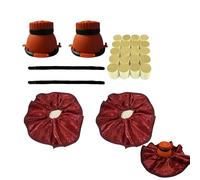 2Pcs Durable Moxa Boxes with Elastic Bands for Whole Body Therapy at Home, 20Pcs Moxibustion Sticks, Fabric Cover for Concentrated Thunder Fire