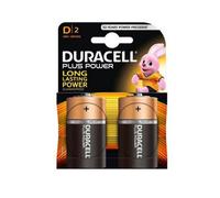 2Pcs Duracell D Batteries Plus Power Non Rechargeable
