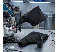 2Pcs Dust Collection Bag for 225 Model Mitre Saws Black Dust Bag with Zipper Adjustable Dust Collector Bags Universal Anti-dust Cover Bag for Tank Belt Sander Edge Planer Diagonal Saw