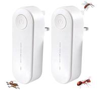 2PCS Dust Mite Controller Ultrasonic Repeller Repellent Plug in UK Dustmite Killer for Breathing Asthma Allergies Eczema Problems for Home Bedroom Pet Room Living Room Natural Aid Safe to Humans Pets