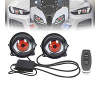 2PCS Dynamic Big Eye Lights on Fog Lights with Remote Control, 12V Big Eye Lights for Cars, 6 Modes LED Lights with Dynamic Eye Patterns, DemonEye Lights for Car Motorcycle