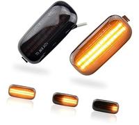 2Pcs Dynamic Turn Signal Light Fender Side Indicator Sequential Lamp, for Audi, for A3, for S3 8P, for A4, for S4, for Rs4 B6 B7, for A6 Fender Side Marker Light(Black Updated version)