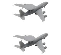 2PCS E-3 DIY Model 1/2000 1/700 1/400 1/350 Scale Early Warning Aircraft Model Uncolored Air-Early Alarm Plane With Landing Gear Military Model(1/700(66mm))